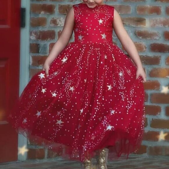 Trish & Scully Red Starry Dress - Size 7, New With Tags! - Picture 1 of 7